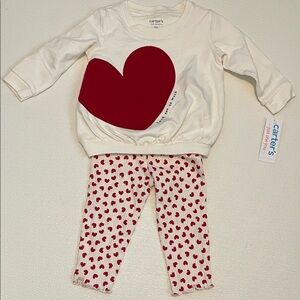 Cater’s 2 Piece Heart Set Size 9 MOS NEW